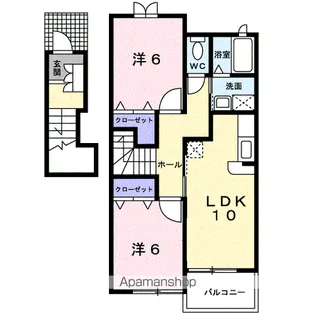 メゾン ド プチモア【2階】の間取り